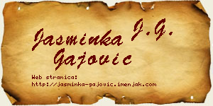 Jasminka Gajović vizit kartica